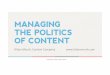 Managing the Politics of Content with Hilary Marsh