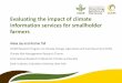 Evaluating the impact of climate services for farmers