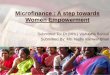 Microfinance :a step towards women empowerment