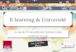 Soutenance de stage - e-learning & université