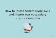 How to install mnemosyne