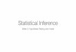 Statistical inference: Hypothesis Testing and t-tests