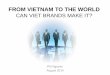 From Vietnam To The World - Can Viet Brands Make it