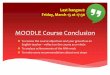 Moodle course conclusion