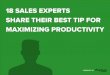 18 Sales Experts Share Their Experience