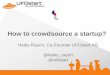 IDCEE 2013: How to crowdsource a startup - Heiko Rauch (Co-founder & CFO @ UFOstart)
