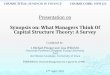 What Managers Think Of Capital Structure Theory: A Survey