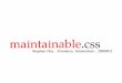 Maintainable CSS