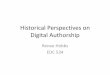 Historical Perspectives on Authorship