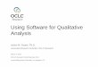 Using Software for Qualitative Analysis