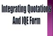 Iqe power point for online section