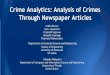 Crime Analytics: Analysis of crimes through news paper articles