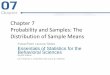 Probability and Samples: The Distribution of Sample Means