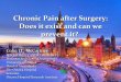 Preventing Acute to Chronic Pain after Surgery