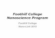 Foothill college nanoscience program