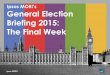 Ipsos MORI General Election Briefing: The Final Week