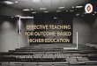 Effective teaching for outcome-based higher education