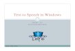 Text to Speech in Windows