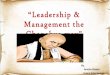 Leadership & Management  the chanakya way