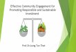 Effective Community Engagement for Promoting Responsible and Sustainable Investment