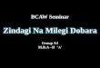 Znmd seminar (bcaw)