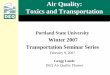 Air Quality: Toxics and Transportation