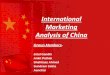 International Marketing Analysis of China