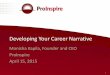 ProInspire- Developing Your Career Narrative