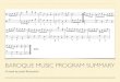 Judah Blumenthal: Baroque Music Program Summary