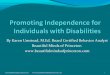 Promoting Independence in Individuals with Disabilities