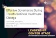 ACHE Congress 2015 - Effective Governance During Transformational Healthcare Change - Griffin