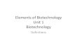 B.tech biotechnology elements of biotech unit 1 Biotech