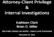 Attorney client privilege & internal investigations