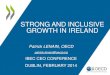 Ireland after the bailout: strong and inclusive growth