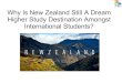 Why is new zealand still a dream higher study destination amongst international students