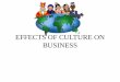 Effects of culture on business