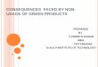 Consequences of faced by non usages of green products