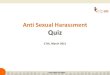Anti Sexual Harassment Quiz