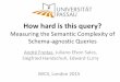 How hard is this Query? Measuring the Semantic Complexity of Schema-agnostic Queries