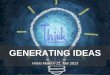 Generating ideas (speakers notes)