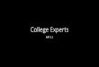 2.1 Experts On Colleges