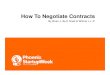 How To Negotiate Contracts by Brian Burt