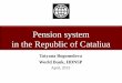 Pensions Core Course 2013: Pension System in the Republic of Cataliua