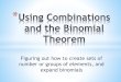 10.2 using combinations and the binomial theorem