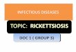Infectious diseases ( description of rickettsiosis )
