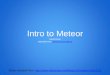 Meteor meetup