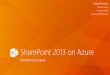 Share point 2013 on azure