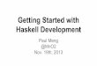 Getting started with haskell development