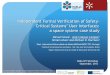 Independent Formal Verification of Safety-Critical Systems’ User Interfaces: a space system case study