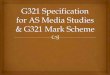 G321 specification for as media studies & g321